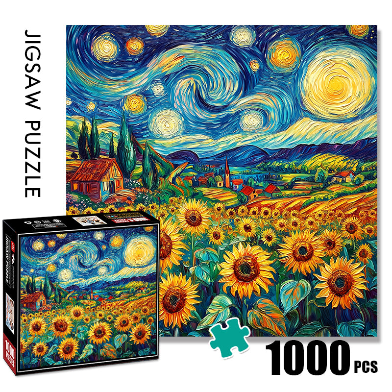 Starry Sky Sunflower Jigsaw Puzzle 1000 Pieces