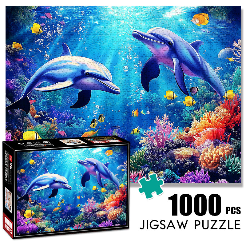 Two dolphins 1000 Piece Jigsaw Puzzle for Adults