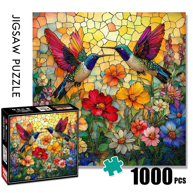 Mosaic hummingbird 1000 Piece Jigsaw Puzzle for Adults