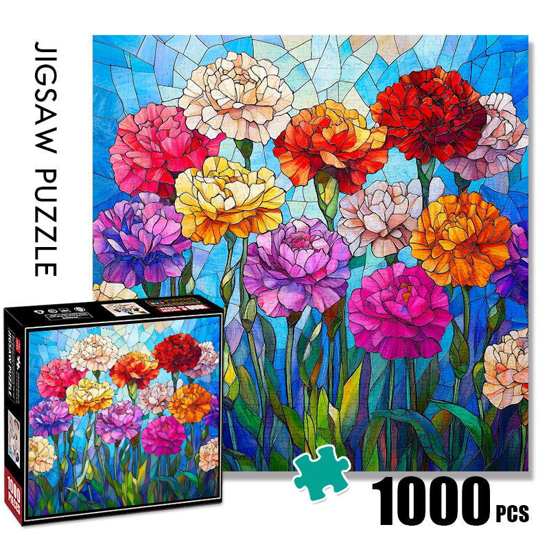 Glass Carnation 1000 Piece Jigsaw Puzzle for Adults