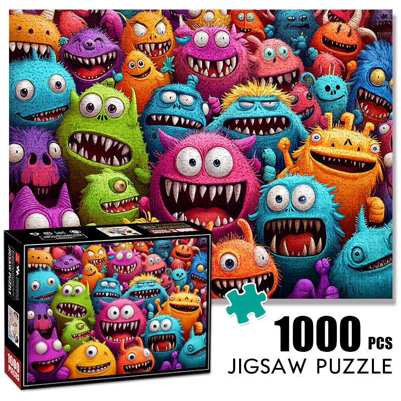 Colorful Monster 1000 Piece Jigsaw Puzzle for Adults