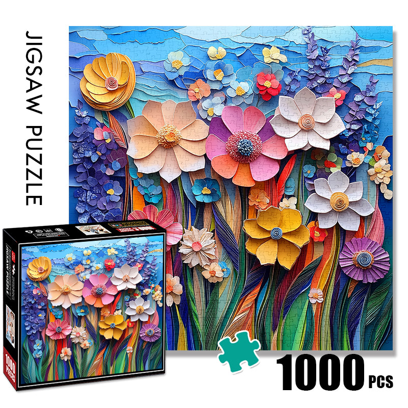 Blue Flower Sea Jigsaw Puzzle 1000 Pieces