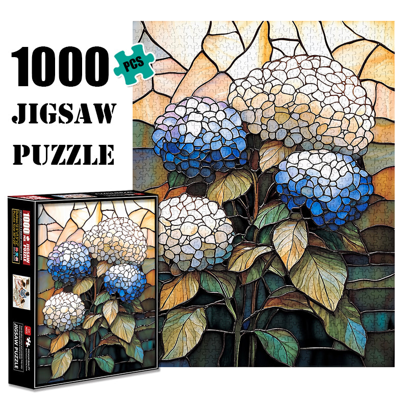 Glass hydrangea flower 1000 Piece Jigsaw Puzzle for Adults