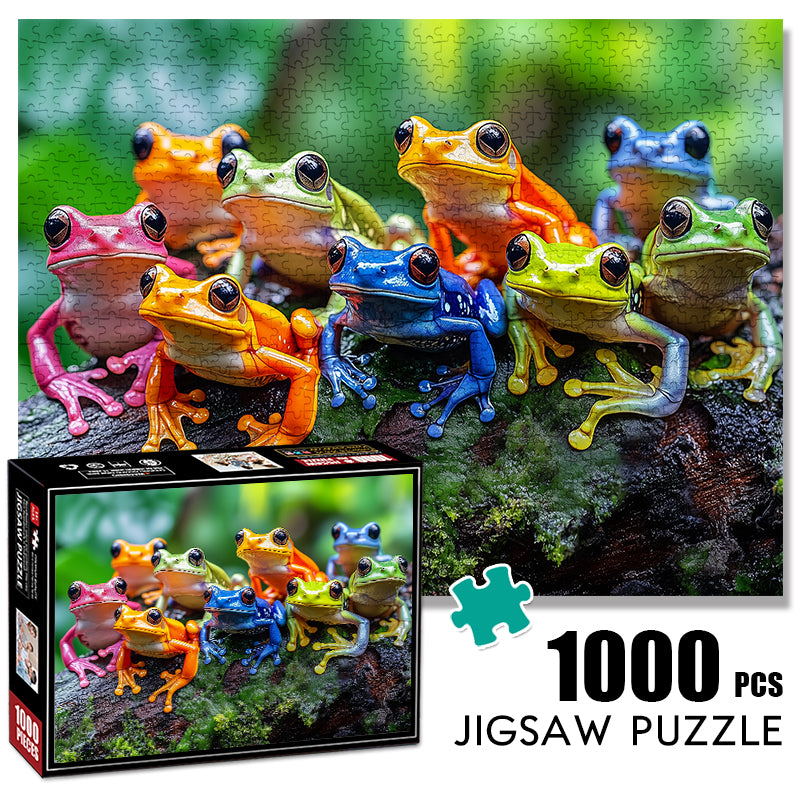 Colorful Toad 1000 Piece Jigsaw Puzzle for Adults