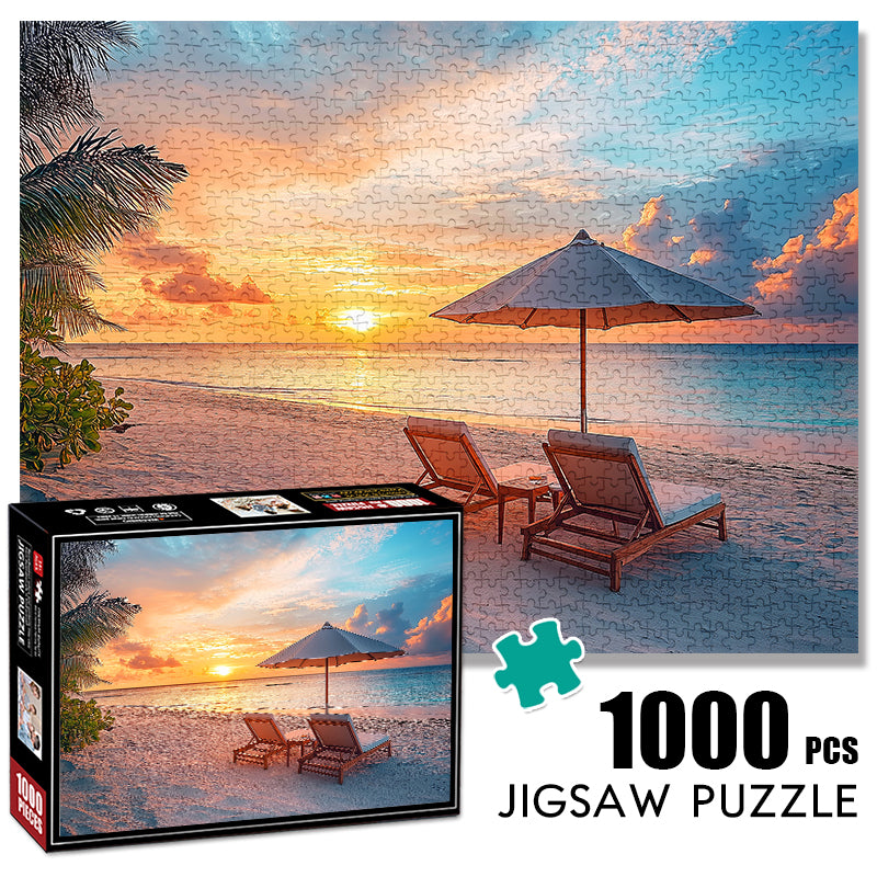 Beach Sunset 1000 Piece Jigsaw Puzzle for Adults