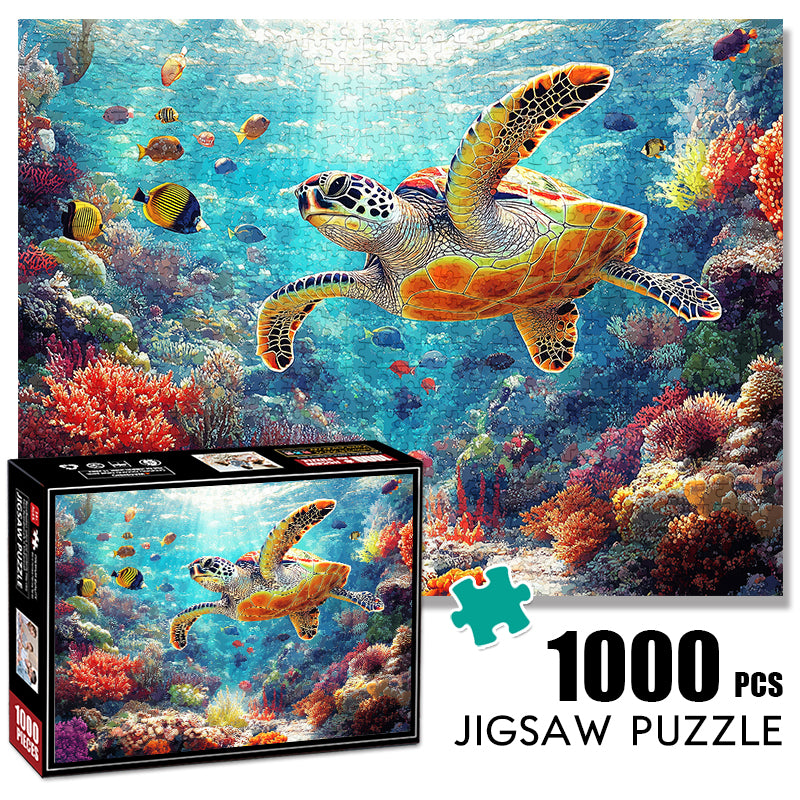 Roaming turtles 1000 Piece Jigsaw Puzzle for Adults