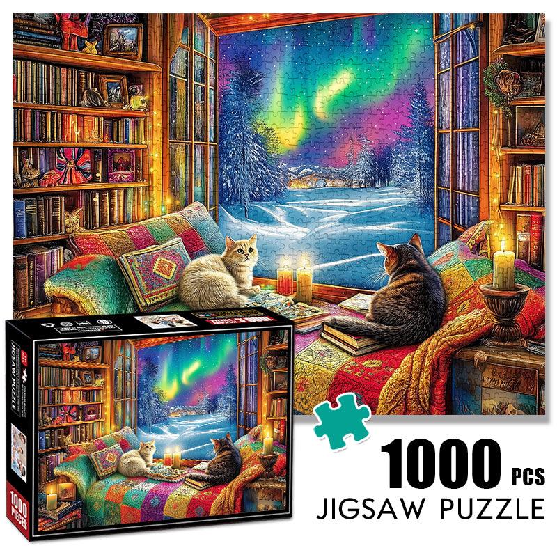 Aurora Cat 1000 Piece Jigsaw Puzzle for Adults