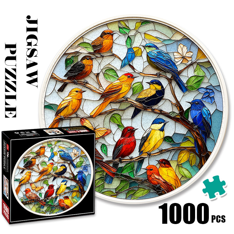 Glass Tree Bird 1000 Piece Jigsaw Puzzle for Adults