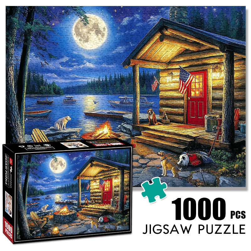 Moon Night House 1000 Piece Jigsaw Puzzle for Adults