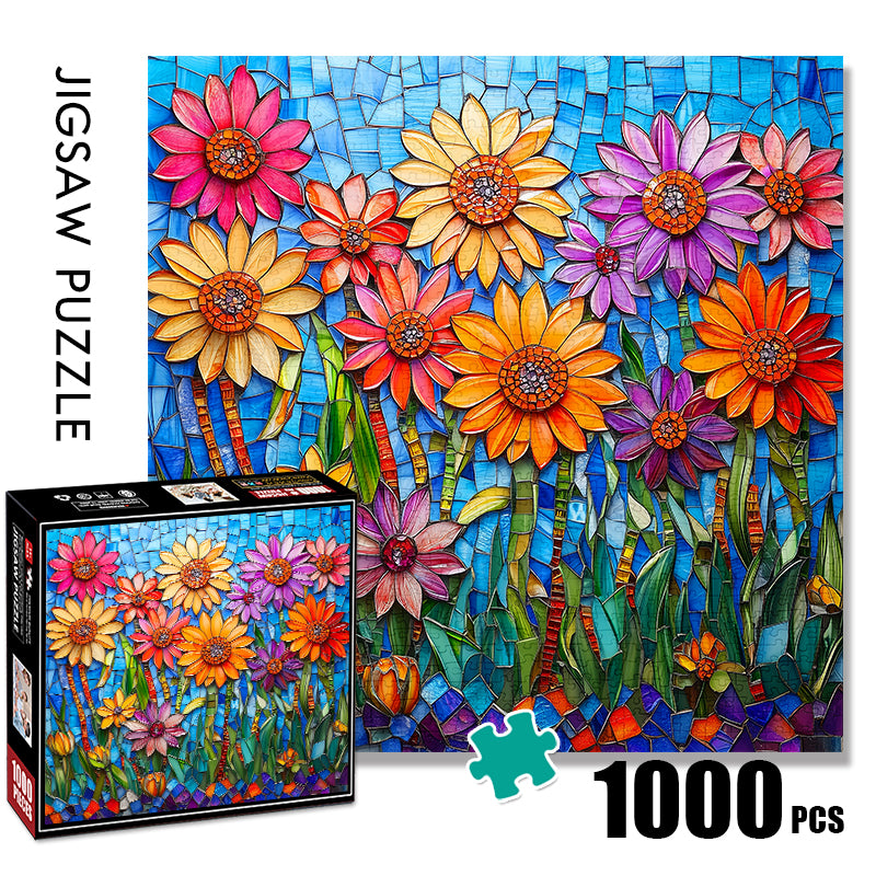 Mosaic flower 1000 Piece Jigsaw Puzzle for Adults