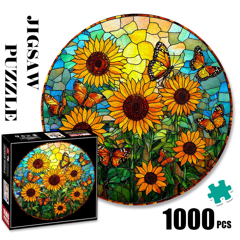 Sunflowers and Butterflies Jigsaw Puzzle 1000 Pieces