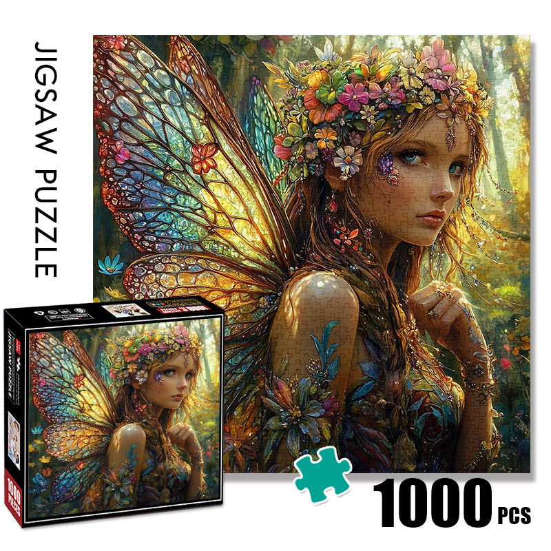 Fantasy fairy facing to the right 1000 Piece Jigsaw Puzzle for Adults