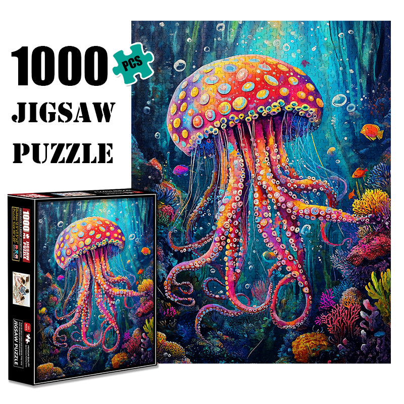 Colorful jellyfish Jigsaw Puzzle 1000 Pieces