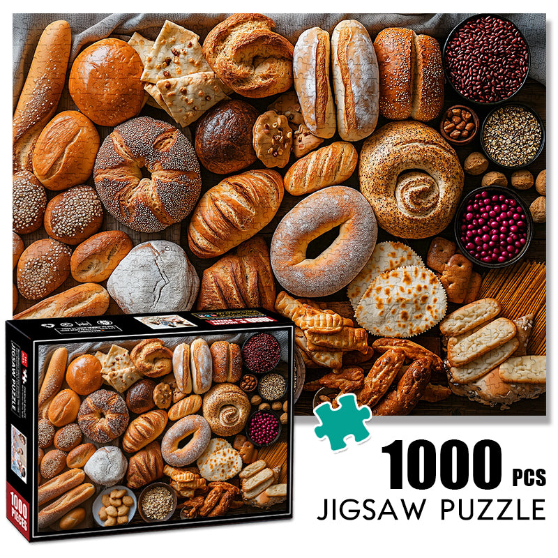 Various types of bread Jigsaw Puzzle 1000 Pieces