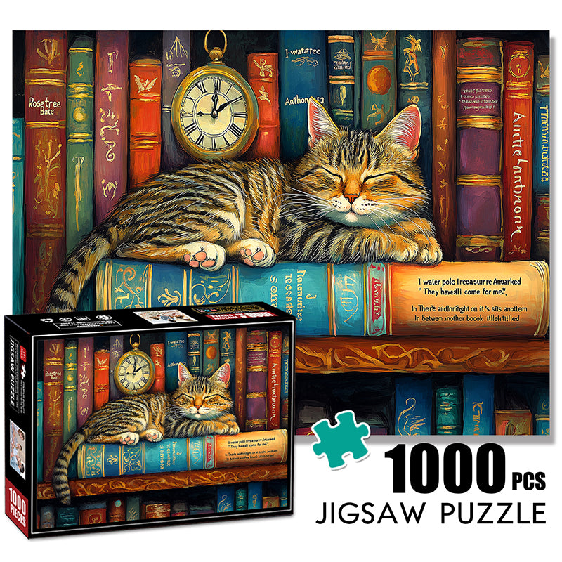 Alarm clock cat Jigsaw Puzzle 1000 Pieces