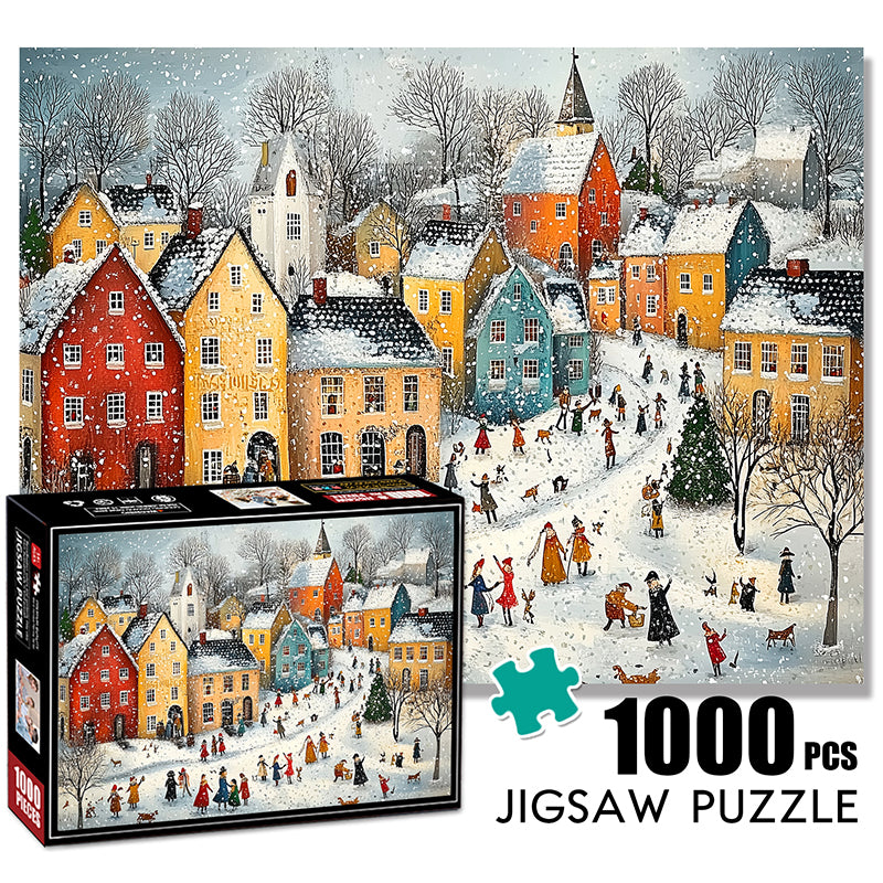 Streets in the Snow Jigsaw Puzzle 1000 Pieces