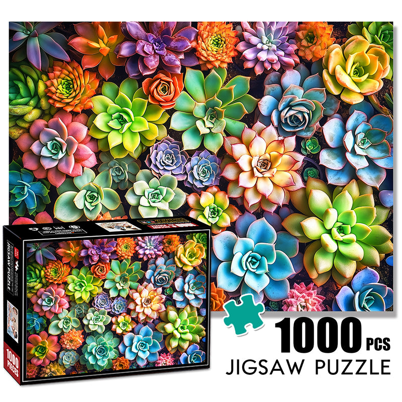 Horizontal succulent Jigsaw Puzzle 1000 Pieces