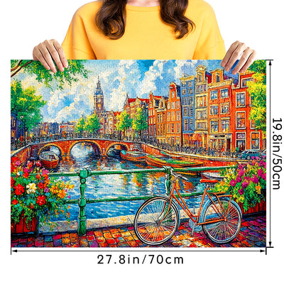 Amsterdam Canal 1000 Piece Jigsaw Puzzle for Adults