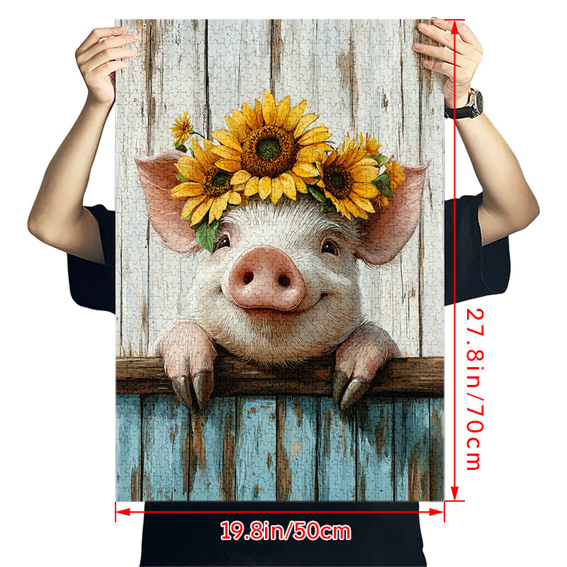 Sunflower Pig Jigsaw Puzzle 1000 Pieces