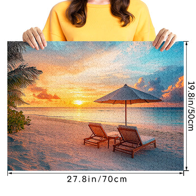 Beach Sunset 1000 Piece Jigsaw Puzzle for Adults