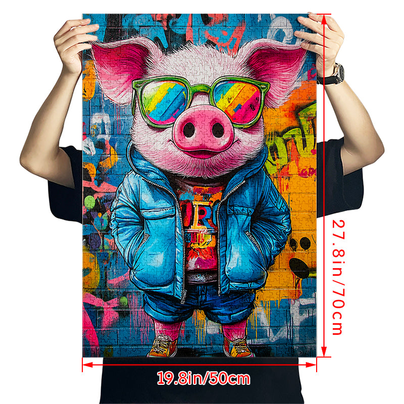 Graffiti Pig Jigsaw Puzzle 1000 Pieces