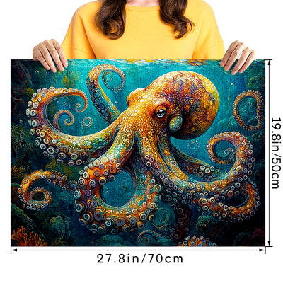 Deep Blue Octopus Jigsaw Puzzle 1000 Pieces