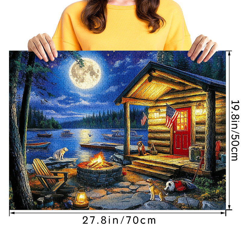 Moon Night House 1000 Piece Jigsaw Puzzle for Adults