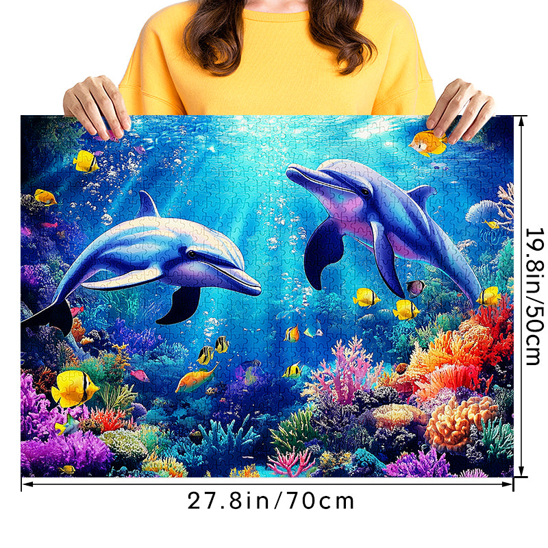 Two dolphins 1000 Piece Jigsaw Puzzle for Adults