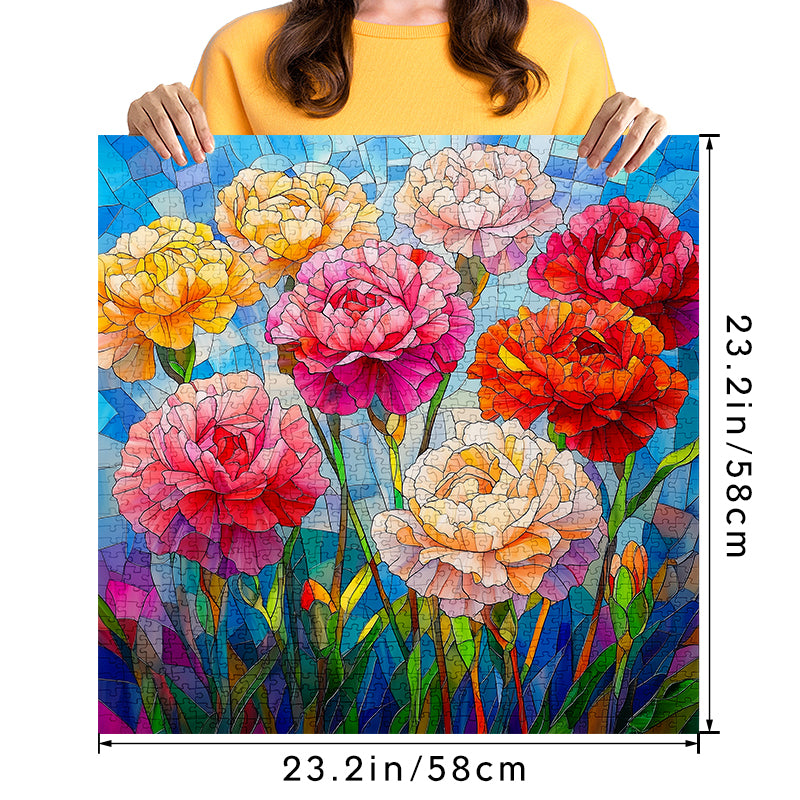 Colorful Carnations 1000 Piece Jigsaw Puzzle for Adults