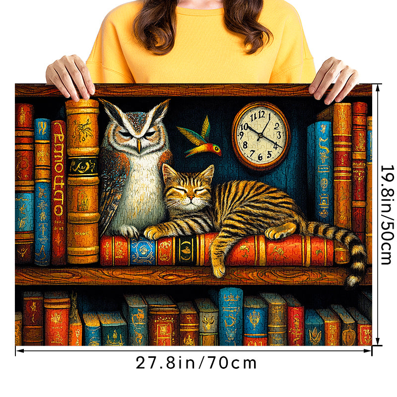 Owl and Cat Jigsaw Puzzle 1000 Pieces