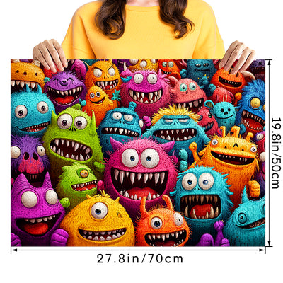 Colorful Monster 1000 Piece Jigsaw Puzzle for Adults