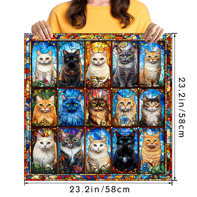 The cat in the shop window  1000 Piece Jigsaw Puzzle for Adults