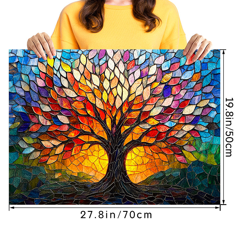 Mosaic Tree of Life Jigsaw Puzzle 1000 Pieces