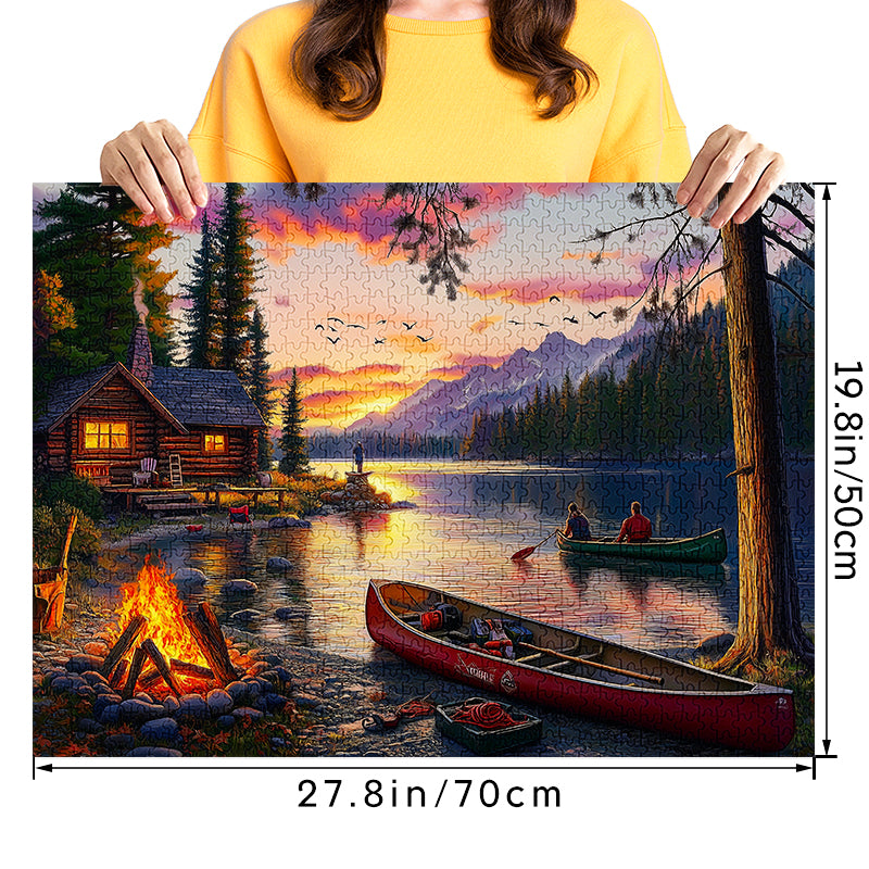 Lakeside canoe Jigsaw Puzzle 1000 Pieces