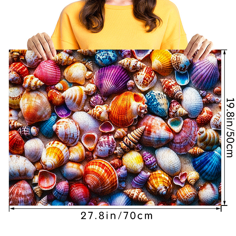 Rainbow Shell 1000 Piece Jigsaw Puzzle for Adults