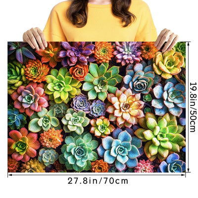 Horizontal succulent Jigsaw Puzzle 1000 Pieces