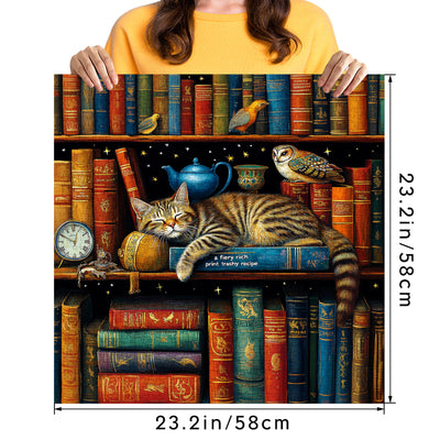 Starry Sky Bookshelf Cat Jigsaw Puzzle 1000 Pieces