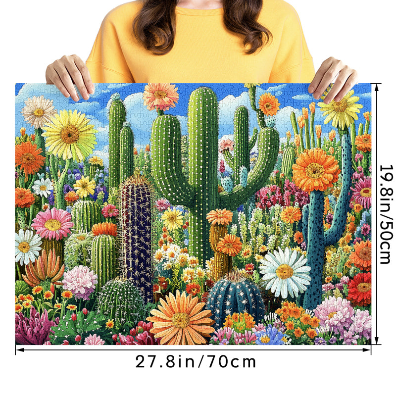 Botanical Cactus Garden Jigsaw Puzzle 1000 Pieces