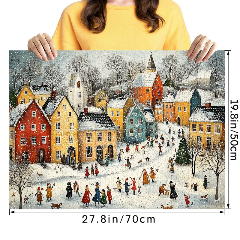 Streets in the Snow Jigsaw Puzzle 1000 Pieces