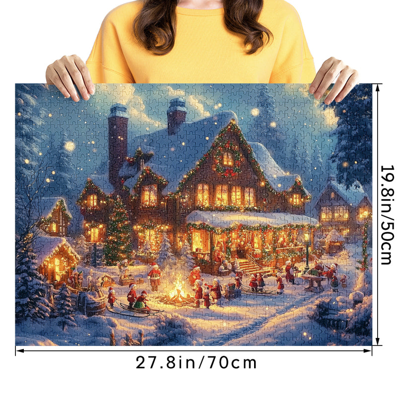 Christmas bonfire Jigsaw Puzzle 1000 Pieces