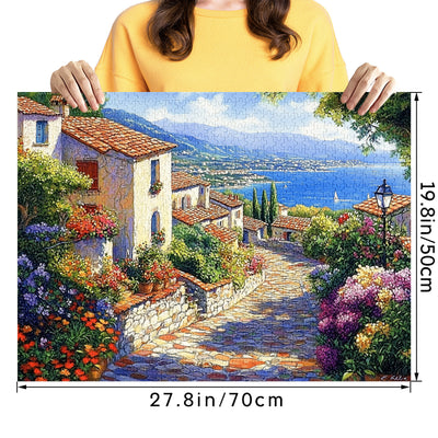 Mediterranean Oil Painting on the Left Bank Jigsaw Puzzle 1000 Pieces