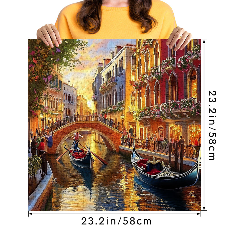 Venice's small boat oil painting Jigsaw Puzzle 1000 Pieces