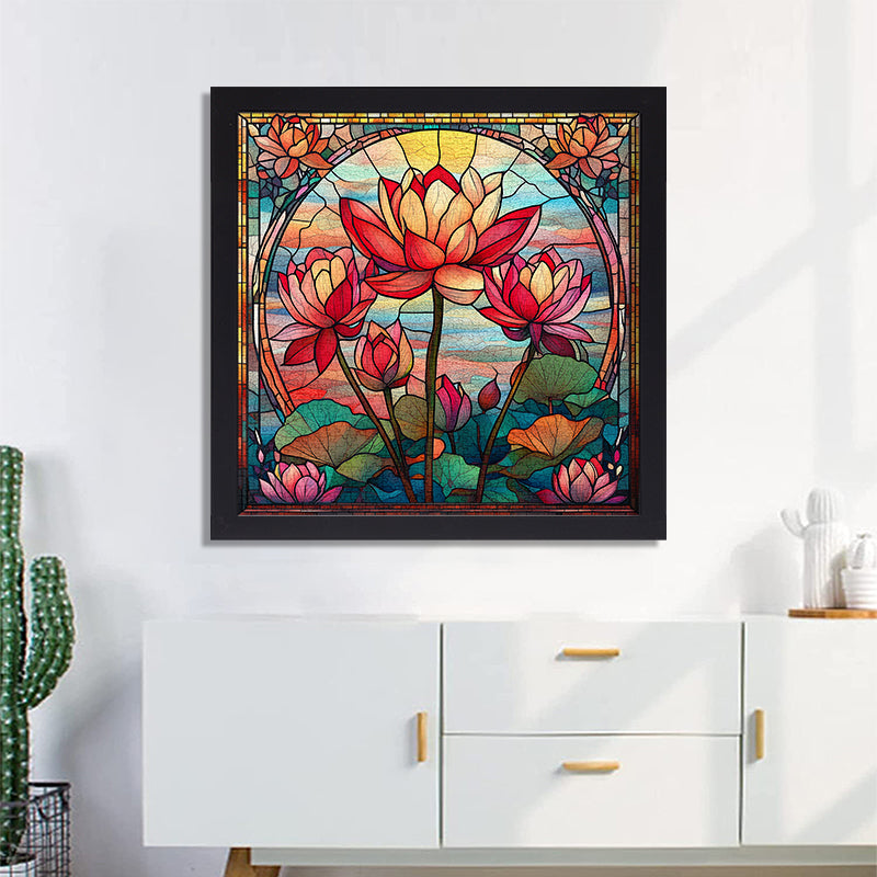 Colored glass flower  1000 Piece Jigsaw Puzzle for Adults