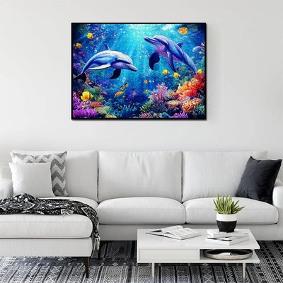 Two dolphins 1000 Piece Jigsaw Puzzle for Adults