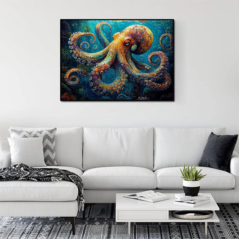 Deep Blue Octopus Jigsaw Puzzle 1000 Pieces