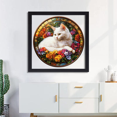 White Cat Ring 1000 Piece Jigsaw Puzzle for Adults