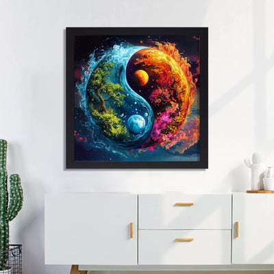 Yin Yang Ice Fire Jigsaw Puzzle 1000 Pieces