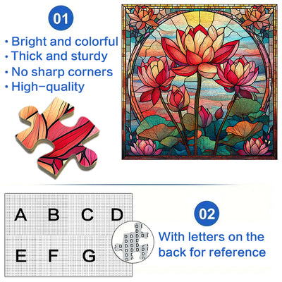 Colored glass flower  1000 Piece Jigsaw Puzzle for Adults