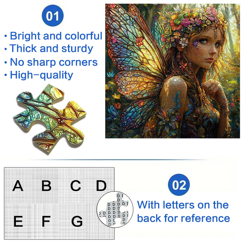 Fantasy fairy facing to the right 1000 Piece Jigsaw Puzzle for Adults