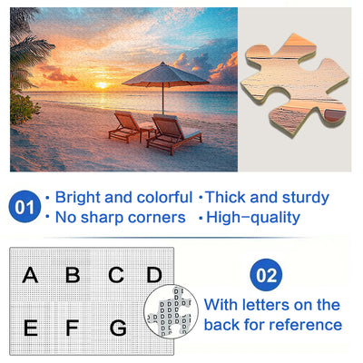 Beach Sunset 1000 Piece Jigsaw Puzzle for Adults